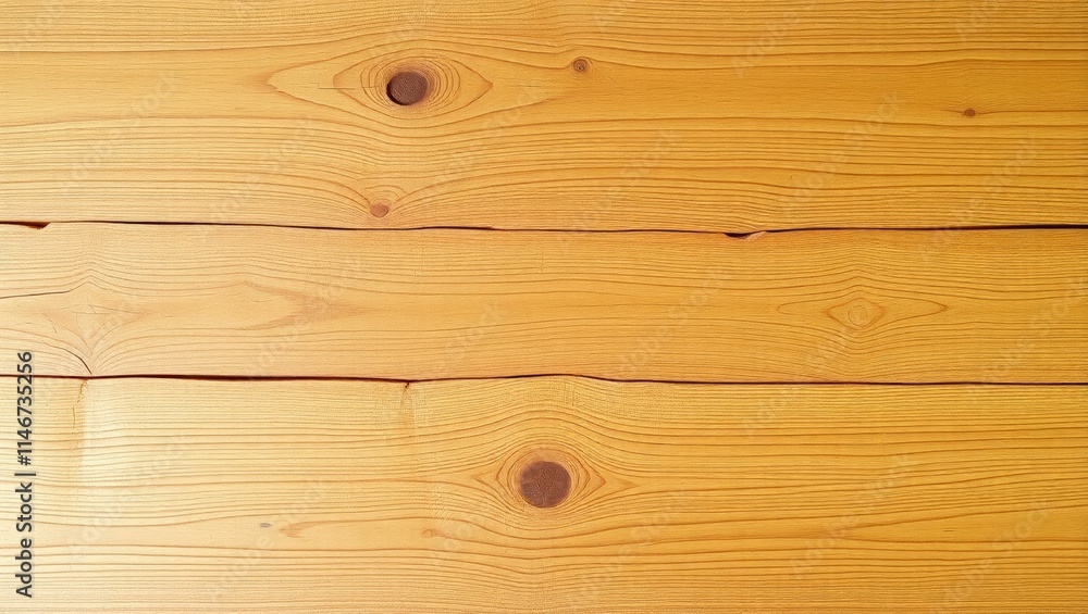 Fototapeta premium Natural wooden planks showing knots and cracks forming a warm background