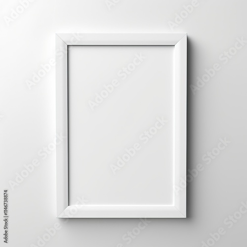 un cadre blanc format A5 sans affiche fond blancavec des Ã©lÃ©ments abstraits