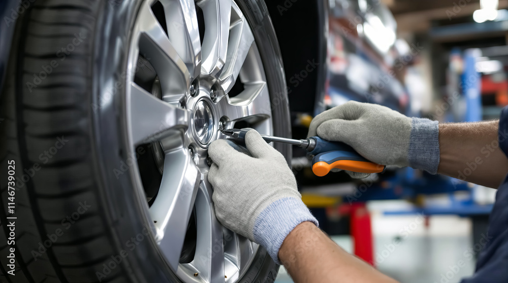 car mechanic repairing tire automotive service professional workshop maintenance tools repair vehicle expertise industrial engineering car mechanic repairing tire automotive service professional workshop maintenance tools repair vehicle expertise industrial engineering