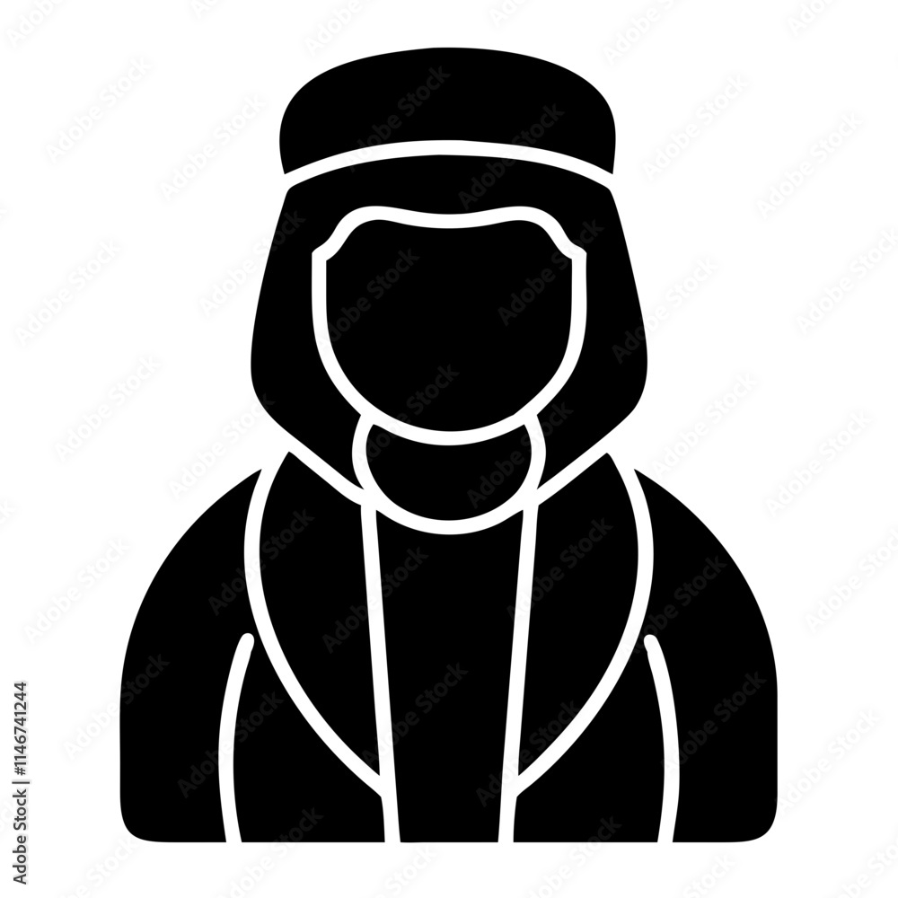 Traditional Middle Eastern Attire in Vector Format for Cultural Representation Traditional Middle Eastern Attire in Vector Format for Cultural Representation