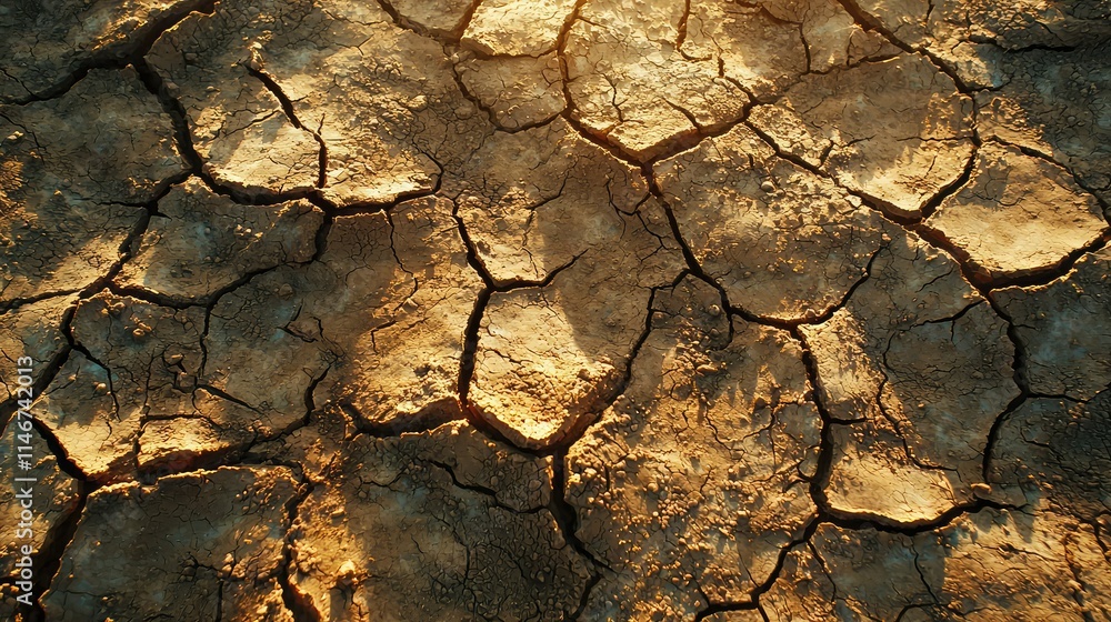 Cracked Soil Surface Under Bright Sunlight, Highlighting Drought Conditions and Earth Texture, Perfect for Environmental and Nature Related Projects Cracked Soil Surface Under Bright Sunlight, Highlighting Drought Conditions and Earth Texture, Perfect for Environmental and Nature Related Projects