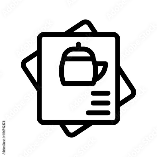 tea line icon