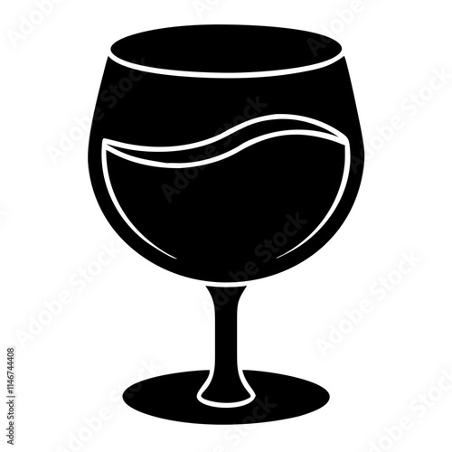  Elegant Wine Glass Silhouette Vector for Culinary and Beverage Designs