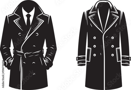 Coat Silhouette Vector Illustration