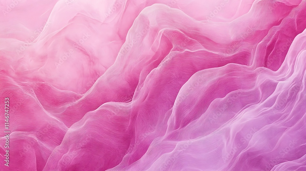 Fototapeta premium Pink grainy texture effect abstract gradient background dark vibrant color flow wave copy space