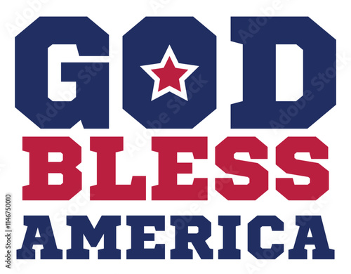 God bless America sticker image, vector god bless america image