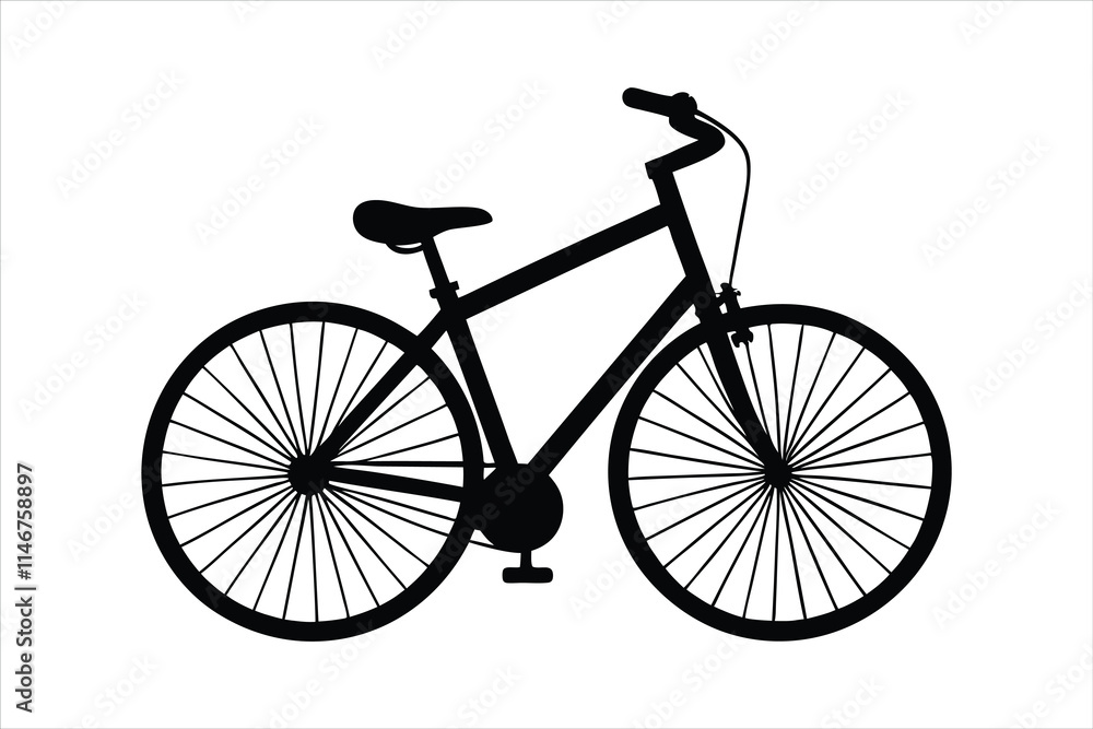 Fototapeta premium silhouette of a bicycle icon 