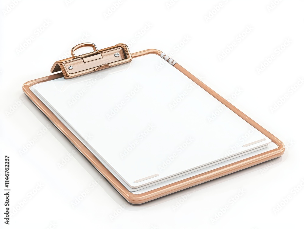 A blank clipboard with a clip, ready for notes and organization, featuring a clean, uncluttered surface. A blank clipboard with a clip, ready for notes and organization, featuring a clean, uncluttered surface.