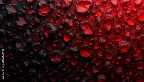 High Contrast Red and Black Texture with Water Droplets photo