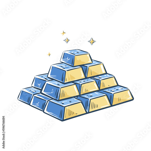Stack of gold bars representing financial security and savings goals.