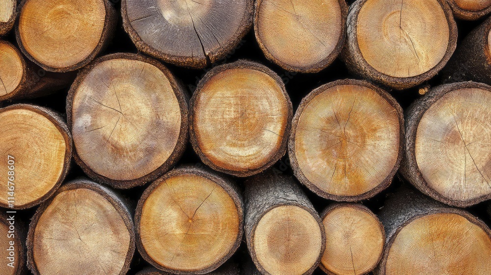 Stacked firewood logs in a rustic outdoor setting on a sunny day in the countryside. Stacked firewood logs in a rustic outdoor setting on a sunny day in the countryside.