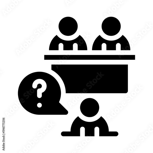 interview queries glyph icon