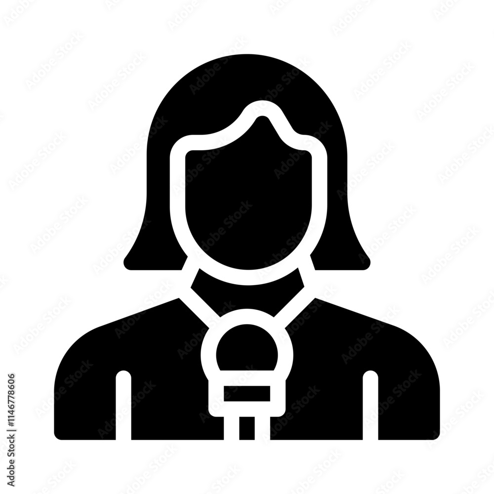 Obraz premium Interviewer glyph icon