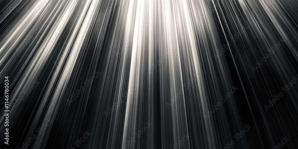 Black background with light rays, gradient, vertical lines, minimalist stage design style, modern and sleek, black and white color scheme, soft lighting. Black background with light rays, gradient, vertical lines, minimalist stage design style, modern and sleek, black and white color scheme, soft lighting.