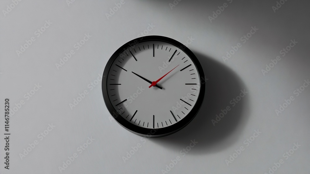  Minimalist Black Wall Clock 