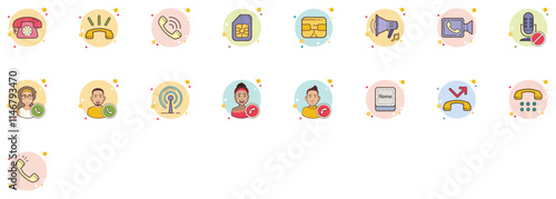 Set of Mobile icons