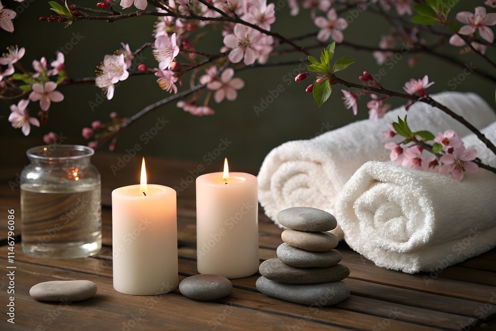 A calming spa scene A calming spa scene