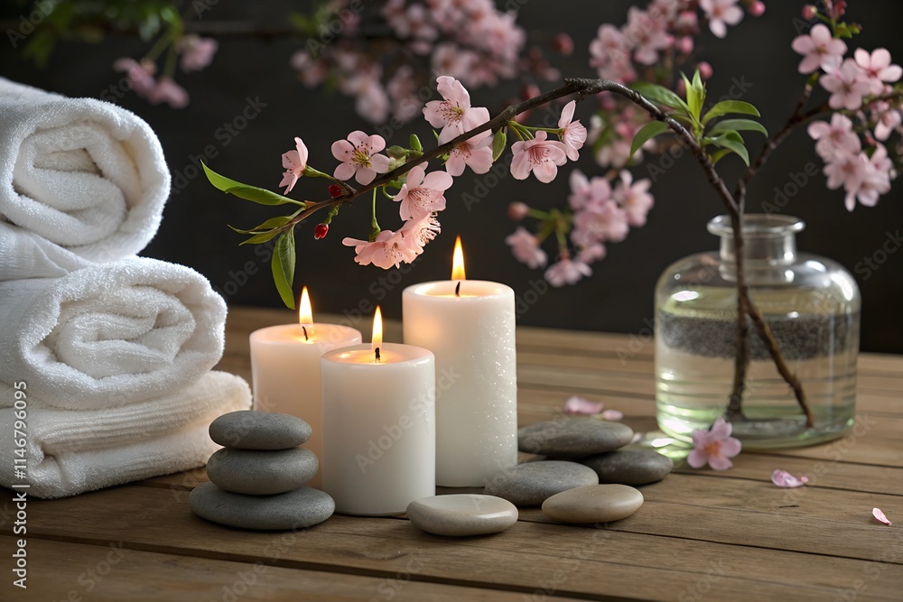 A calming spa scene A calming spa scene