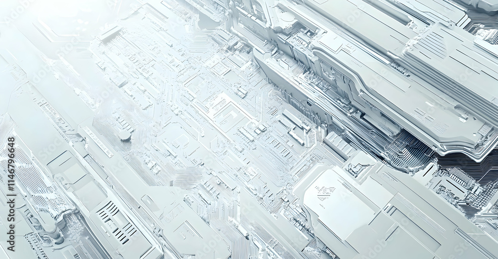 Circuit board vector, gray circuit pattern on a white background Circuit board vector, gray circuit pattern on a white background