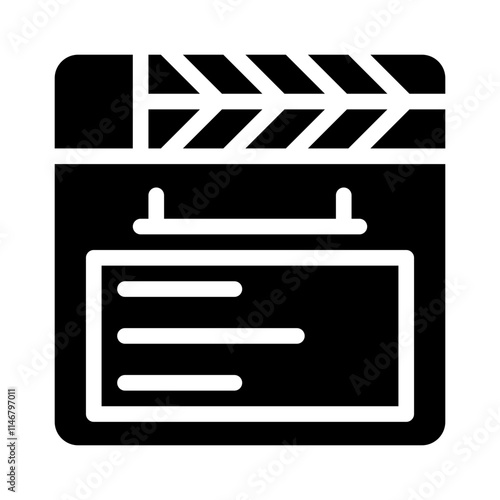 Clapperboard glyph icon