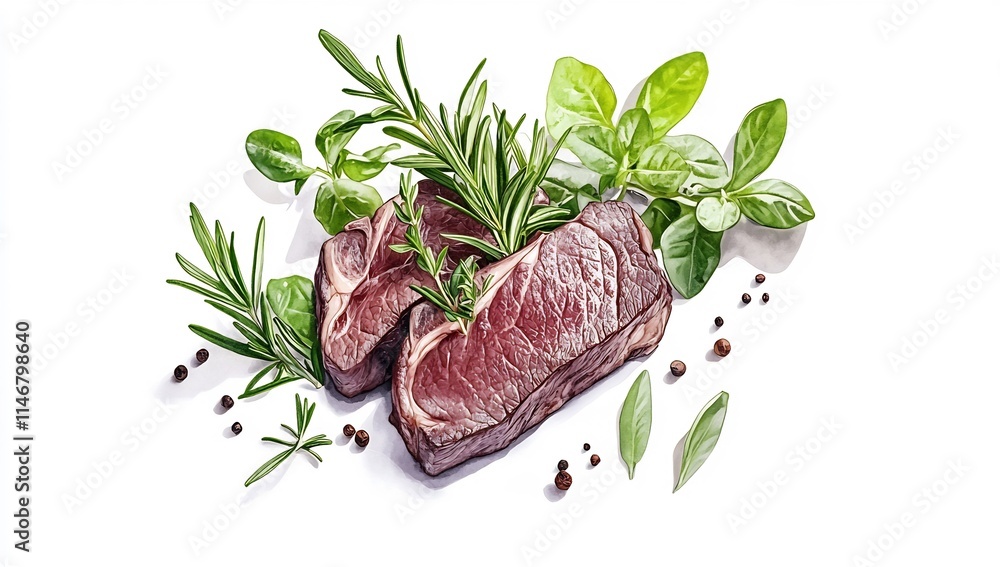 Succulent Steaks with Aromatic Herbs and Spices Succulent Steaks with Aromatic Herbs and Spices