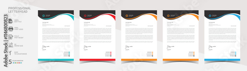 Letterhead template in flat style