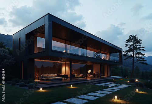 building modern black house