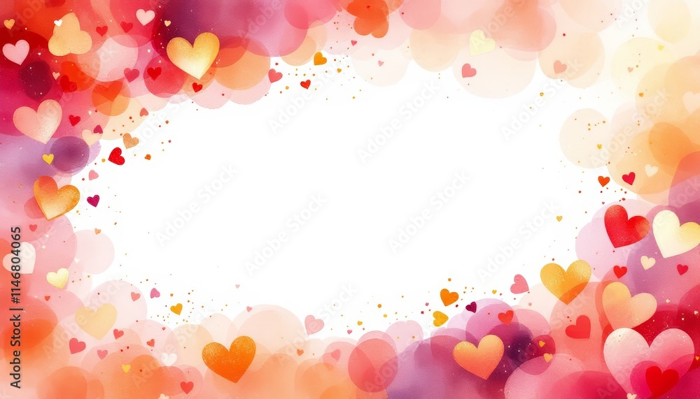 Romantic Hearts Banner Design perfect for Valentines Day Romantic Hearts Banner Design perfect for Valentines Day