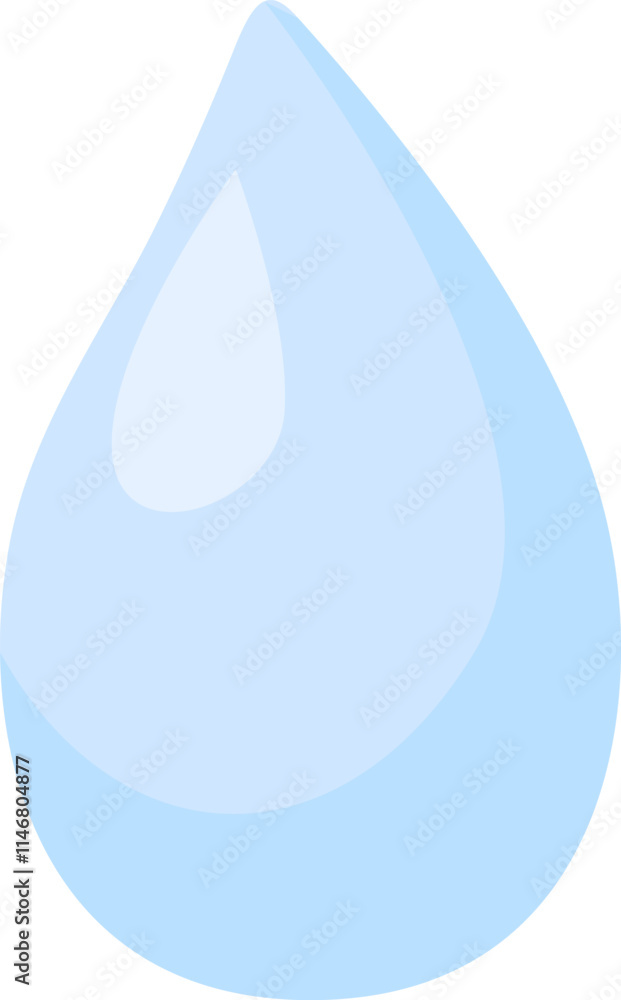 Light blue water drop falling gracefully, capturing bright reflections and embodying a clean, pure essence of hydration, nature, and tranquility in its simple design Light blue water drop falling gracefully, capturing bright reflections and embodying a clean, pure essence of hydration, nature, and tranquility in its simple design