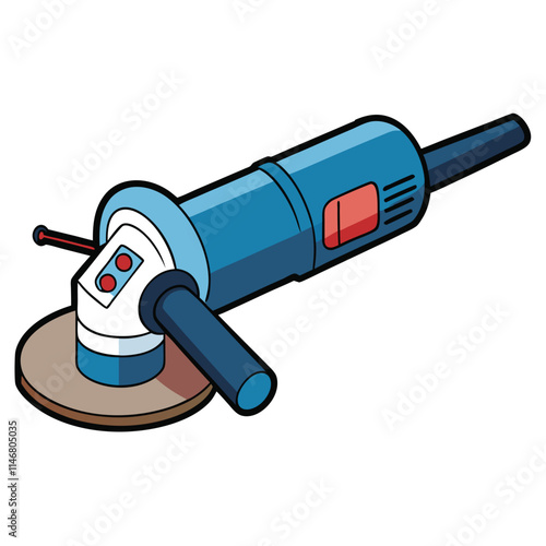 Angle grinder Vector illustration on white background