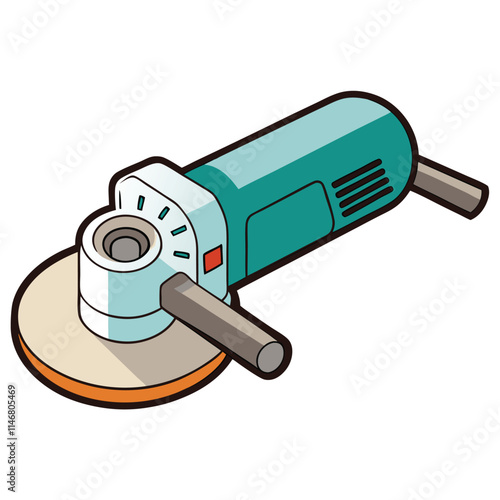 Angle grinder Vector illustration on white background