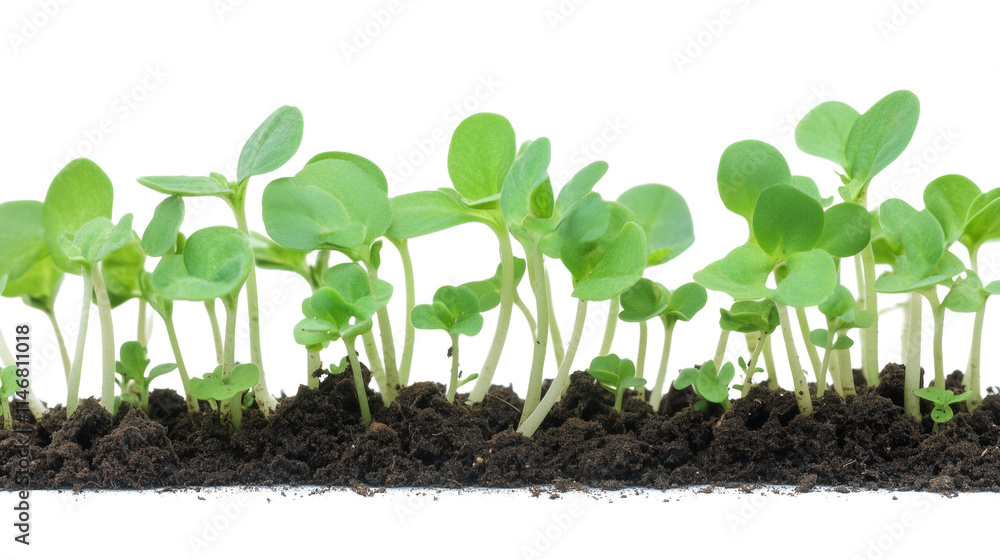 a Young plant growing from the soil isolated on a transparent background a Young plant growing from the soil isolated on a transparent background