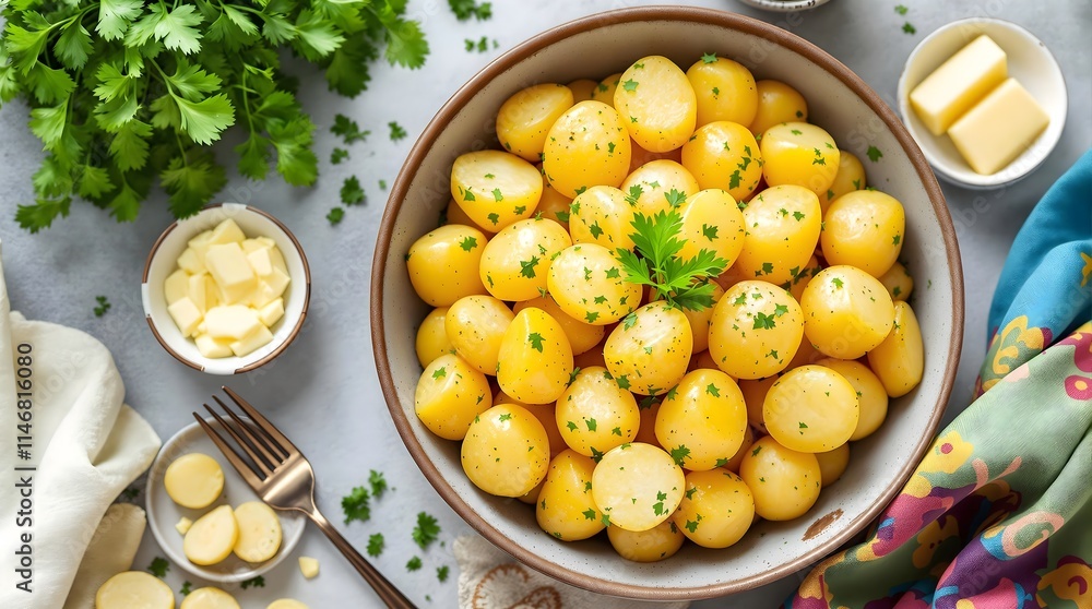 Traditional Swiss Boiled Potatoes with Butter and Parsley (Petersilienkartoffeln) Traditional Swiss Boiled Potatoes with Butter and Parsley (Petersilienkartoffeln)