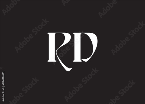 RD initial letter logo design and minimalist logo