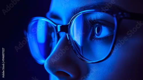 Wallpaper Mural A graphic showcasing the benefits of blue light filters for digital device users Torontodigital.ca