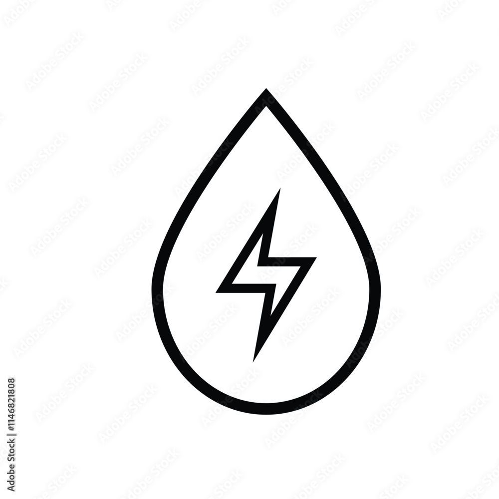 energy icon. water energy. hydroelectric power. Collection of renewable energy, ecology and green electricity icons. Line design style. vector design energy icon. water energy. hydroelectric power. Collection of renewable energy, ecology and green electricity icons. Line design style. vector design