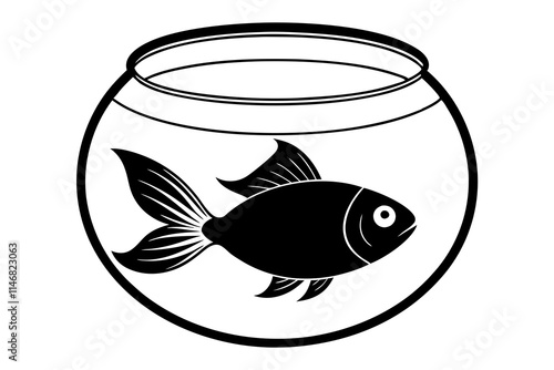 goldfish in a glass
