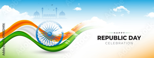 Happy Republic Day Celebration Social Media Header Banner Template