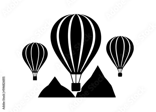 Scenic Balloon Silhouette Design.