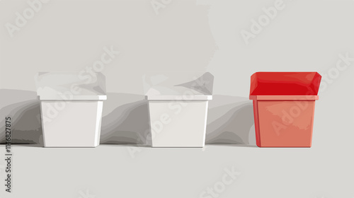 Wallpaper Mural Fast Food Container Box Flat Vector Illustration Torontodigital.ca