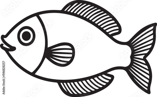 Fish design template vector illustration