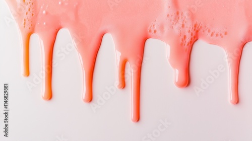 Texture of multi-colored melted ice cream on a white background photo