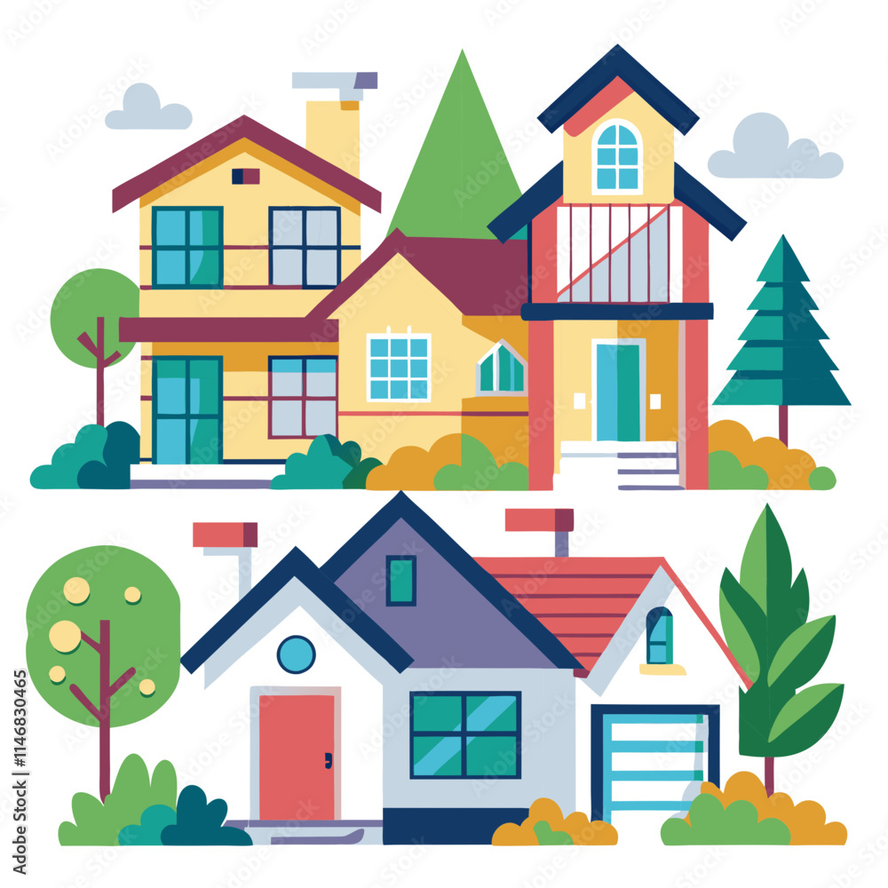 Fototapeta premium house and trees