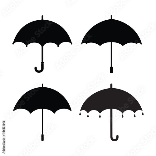 Umbrella silhouette icon vector design