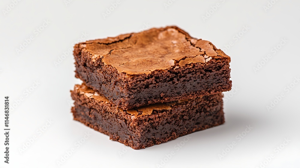 Delicious Double Stack of Chocolate Brownies Delicious Double Stack of Chocolate Brownies