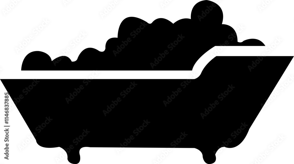 bathtub icon vector design template, water, soap bathtub icon vector design template, water, soap