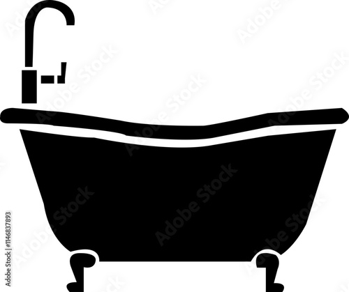 bathtub icon vector design template, water, soap