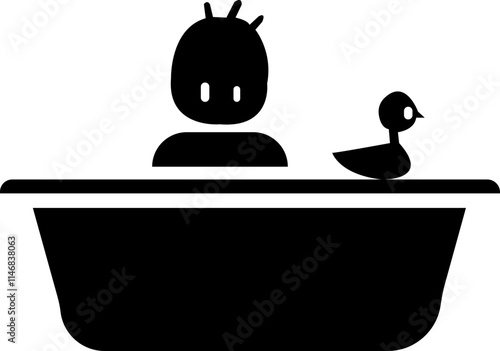 bathtub icon vector design template, water, soap