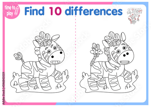 children's educational game. logic game. coloring book. find the difference. New Year. Christmas	
