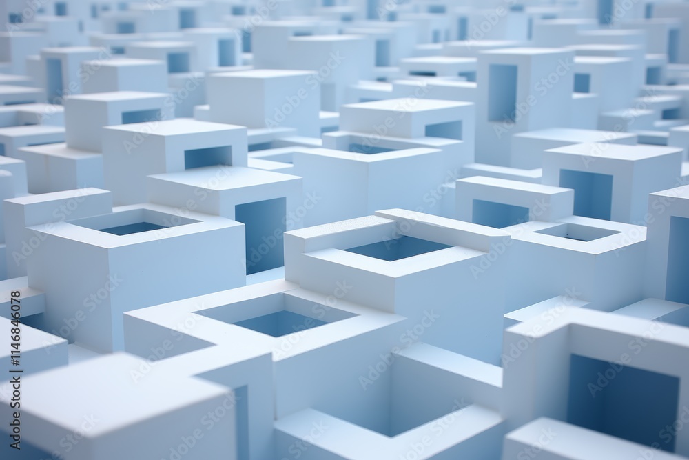 Cube illusions overlapping blue and white shapes creating stunning 3d visual deceptions Cube illusions overlapping blue and white shapes creating stunning 3d visual deceptions